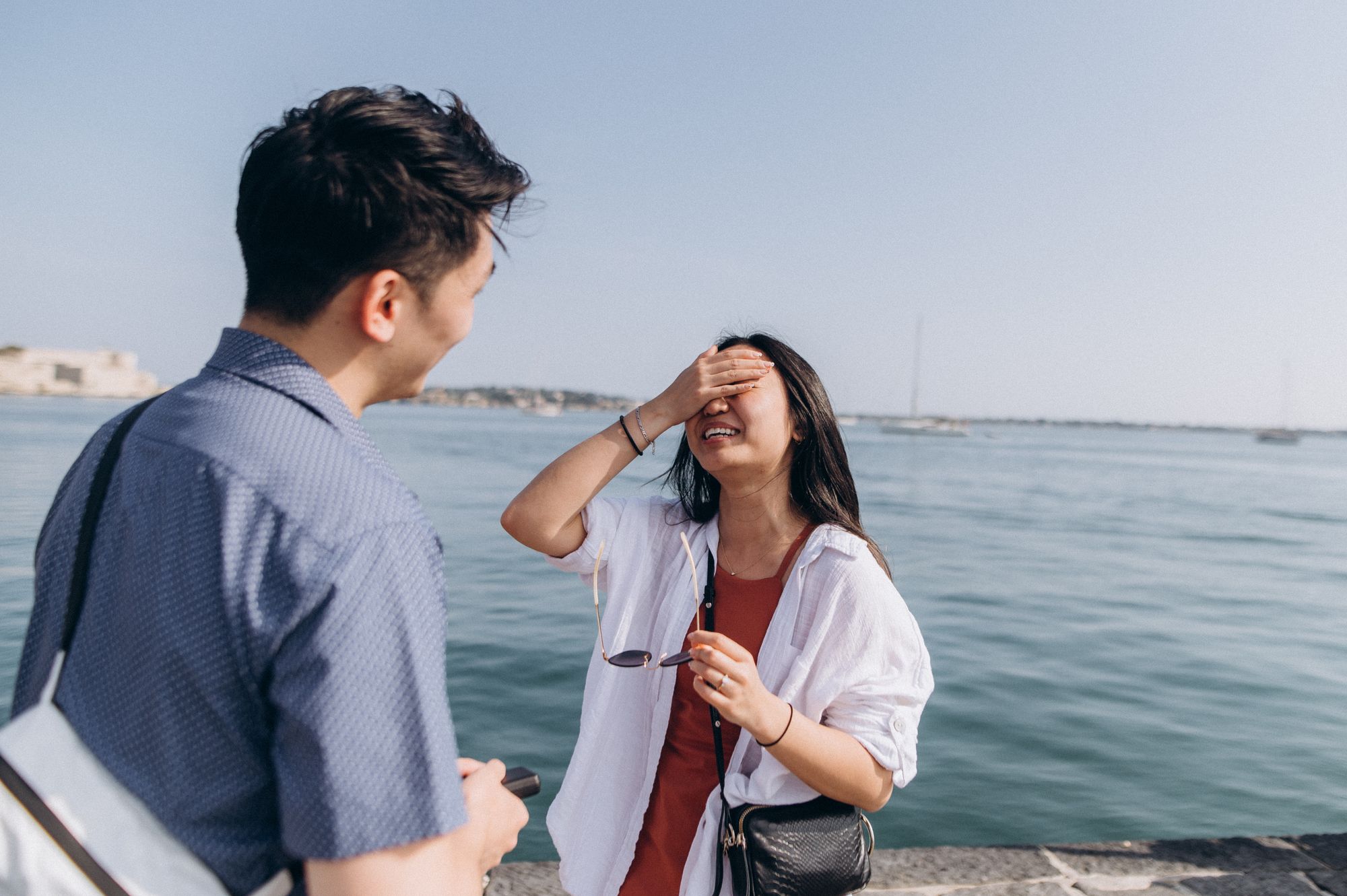 Proposing to my girlfriend in Ortigia, Sicily