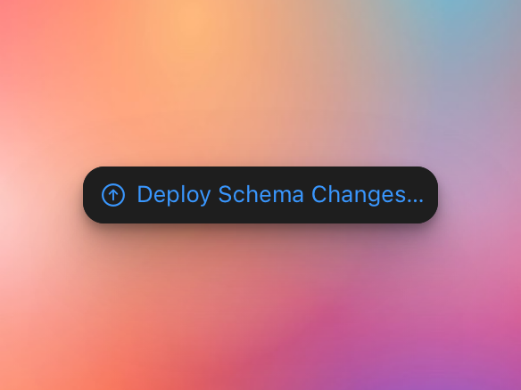 I thought SwiftData model changes would just work ✨. Make sure you press this button after updating your CloudKit-backed SwiftData models. My bigges